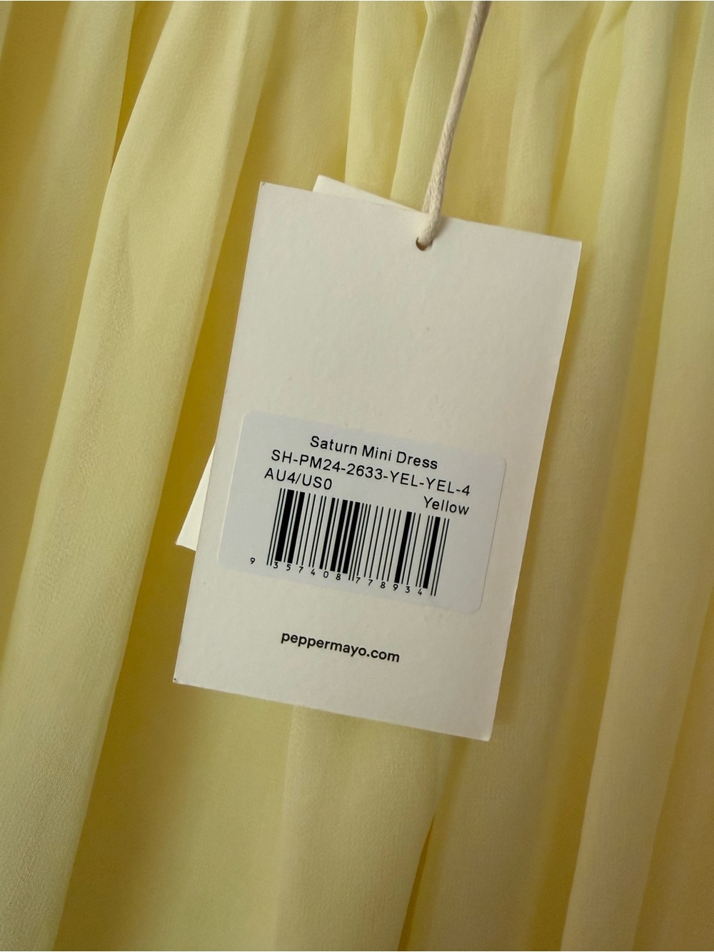 Peppermayo Lemon Chiffon Strapless Mini Dress - Picture 6 of 6
